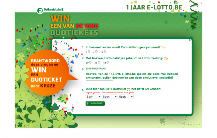 Tim Smits website E-lotto