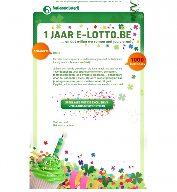 Tim Smits website E-lotto